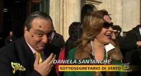Gianpaolo Fabrizio, Bruno Vespa di Striscia la notizia: "Daniela Santanchè ha grande spirito"