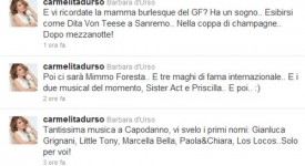 Capodanno Cinque 2012: Barbara D'Urso svela il cast su Twitter