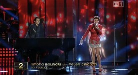 Sanremo 2013, Simona Molinari vestita come Carolina Kostner