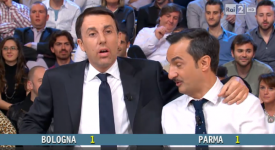 Matteo Renzi, parodia di Ubaldo Pantani a Quelli Che Il Calcio 13 aprile