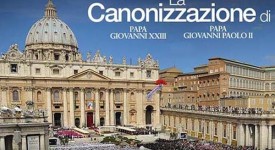 Canonizzazione dei due Papi con Papa Francesco e Ratzinger