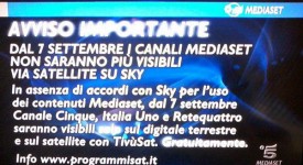 Mediaset, canali criptati dal 7 Settembre 2015