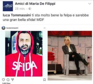 Maria De Filippi risponde su Facebook alla provocazione di Luca Tommassini
