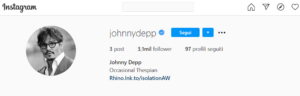 Johnny Depp diventa social con Instagram